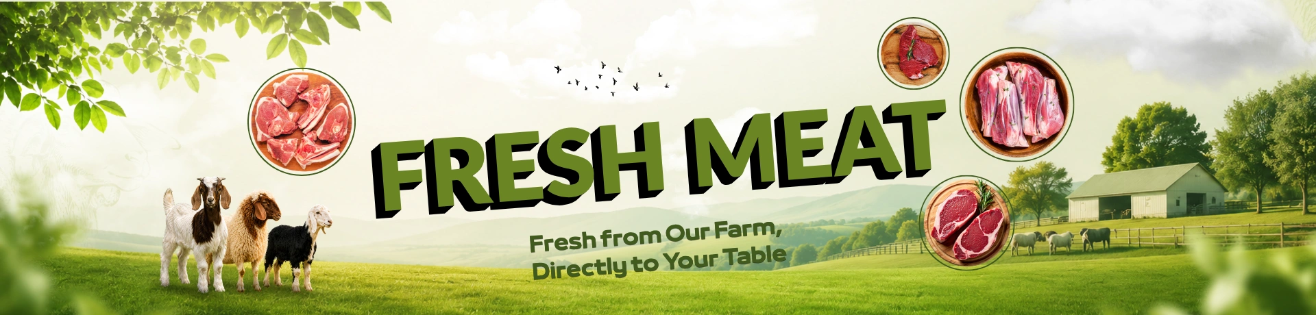 Fresh farm meat from Al Khaleej Farm with premium sheep, goat and fresh meat delivered across the UAE.