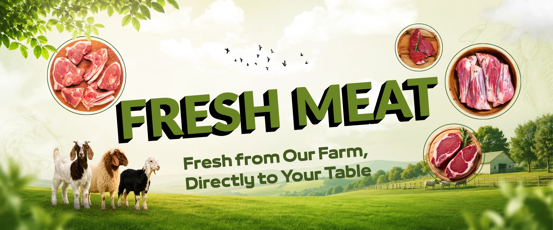 Fresh farm meat from Al Khaleej Farm with premium sheep, goat and fresh meat delivered across the UAE.